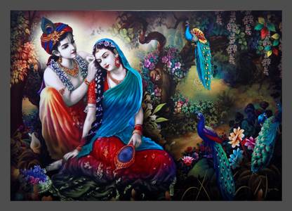 मोरी राधा कृष्ण रिलीजियस फ्रेम