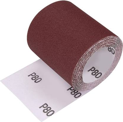 XOYO Sand Paper Emery Cloth Roll P80 Grit (4inch wide & 5meter length) Emery Sandpaper