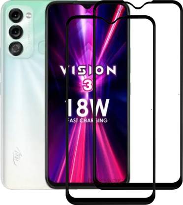 DSCASE Edge To Edge Tempered Glass for Itel Vision 3