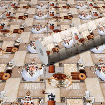 WallDaddy 304.8 cm L-Kitchen Tea Self Adhesive Sticker