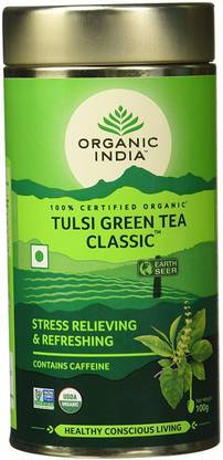 ORGANIC INDIA Classic Tulsi Green Tea Tin