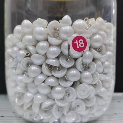 Chakra WHITE PEARL HOOK BUTTONS Mother of Pearl Buttons