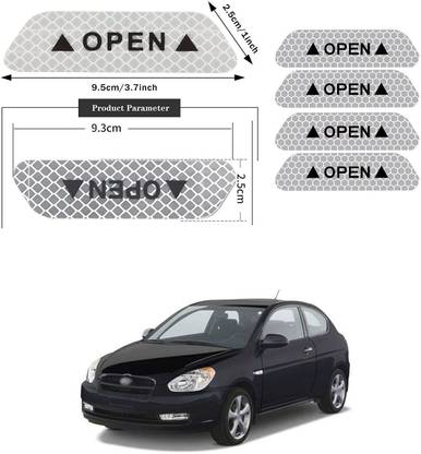 PRTEK Car Door Open Anti-Collision Reflective Stickers Tape I12 50 mm x 5 m Silver Reflective Tape