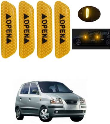 XZRTZ Car Door Open Anti-Collision Reflective Stickers Tape I350 Matte, Glossy, Chrome Hyundai Santro Side Garnish