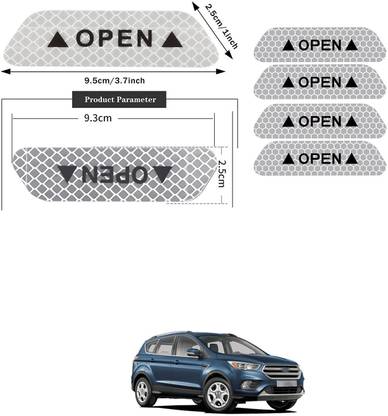 PROEDITION Car Door Open Anti-Collision Reflective Stickers Tape I63 50 mm x 5 m Silver Reflective Tape