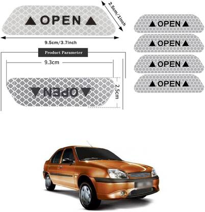 PRTEK Car Door Open Anti-Collision Reflective Stickers Tape I62 50 mm x 5 m Silver Reflective Tape