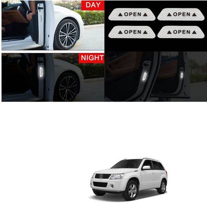 XZRTZ Car Door Open Anti-Collision Reflective Stickers Tape I132 Matte, Glossy, Chrome Maruti Grand Vitara Side Garnish