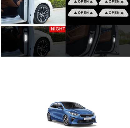 XZRTZ Car Door Open Anti-Collision Reflective Stickers Tape I103 Matte, Glossy, Chrome Hyundai Universal For Car Side Garnish