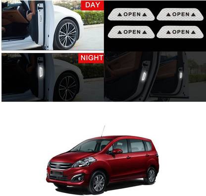 XZRTZ Car Door Open Anti-Collision Reflective Stickers Tape I166 Matte, Glossy, Chrome Maruti Ertiga Side Garnish