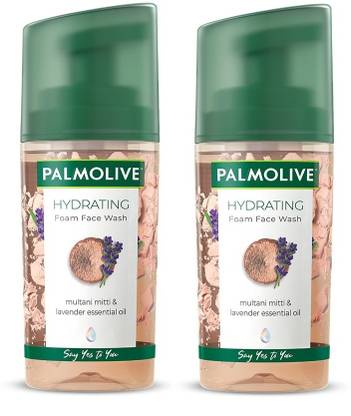 PALMOLIVE Hydrating Foam Facewash, 100ml x 2 (200ml) (Pack of 2) Face Wash