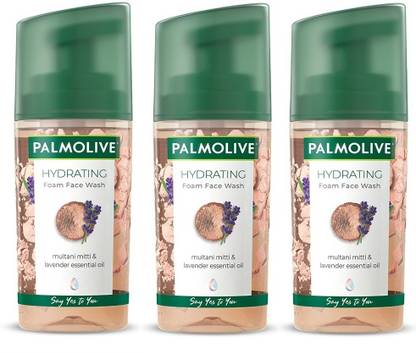 PALMOLIVE Hydrating Foam Facewash, 100ml x 3 (300ml) (Pack of 3) Face Wash  (300 ml)
