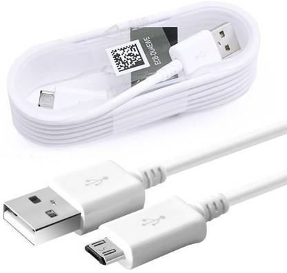 Clickcase Micro USB Cable 1 m Cable 2.4 Amp for alcatel Flash (White, 1 Meter Micro USB)