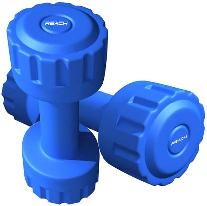 Reach PVC Dumbbell Set | Pack of 2 For Strength Training Home Gym| Anti- slip Grip Fixed Weight Dumbbell