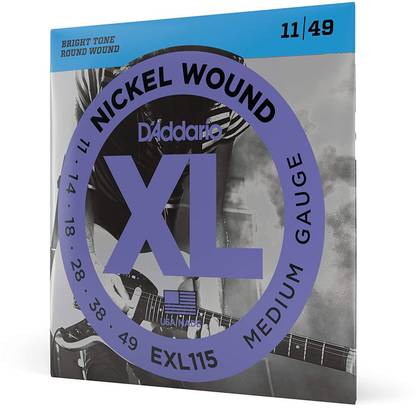 D'ADDARIO Electric EXL115 Nickel Wound 11-49 Medium Electric Guitar Strings Guitar String