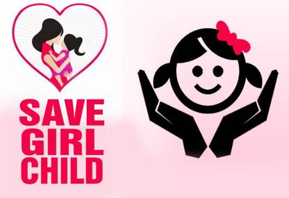 Poster Save Girl Child Poster Series 10 Wall Poster sl2004 (13x19 Inches, Matte Paper, Multicolor) Fine Art Print