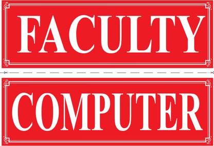 Poster School Sticker Poster Faculty Computer Large Poster sl2062 (36x24 Inches, Matte Paper, Multicolor) Fine Art Print