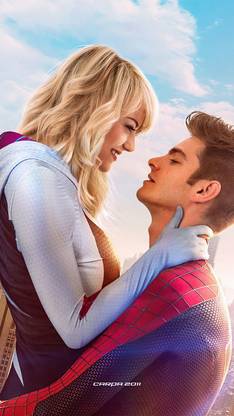 Gwen Stacy And Spiderman Matte Finish Poster Paper Print