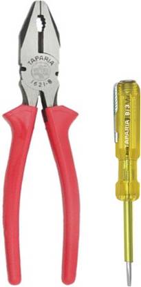 TAPARIA Hand Tool Kit Plier-1621-8 with 813 Tester Combo Set Hand Tool Kit