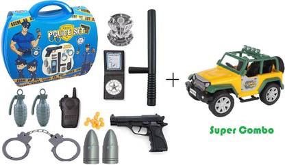 SARASI Best Police Set With Jungle Safari Jeep, Introducing New Series Of Dart Gun