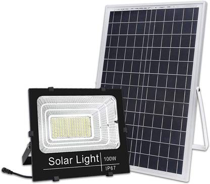 Falconpro21 LED Solar Flood Light 100W Light IP67 Waterproof with Remote Control Solar Light Set
