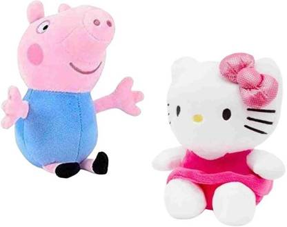 Freddy High quality cute & attractive combo of kitty & peppa pig for gifitng  - 30 cm