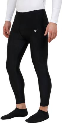 Kyk Men's Polyester Spandex Compression Gym Workout Tights Base Layer Pants Men, Women Compression