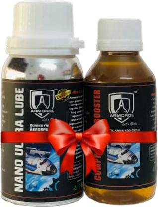 Armorol ACB-500W500-0X10 Armorol Nano Ultra Lube 100ml + Armorol Compression Booster 100ml High-Mileage Engine Oil