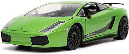 Jada Lamborghini Gallardo Superleggera Green Metallic with Black Diecast Model Car