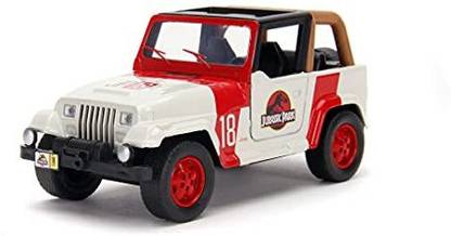 Jada Jurassic Park 1:32 Scale Jeep Wrangler in Quality Die-Cast Metal Open Doors