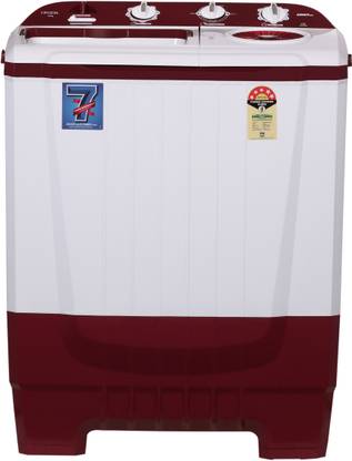 ONIDA 8 kg 5 star and In-built Basket Semi Automatic Top Load Washing Machine Red, White