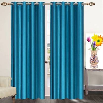Ishkunj 274 cm (9 ft) Polyester Room Darkening Long Door Curtain (Pack Of 2)