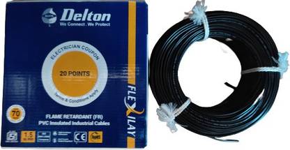 Delton FR PVC 1.5 sq/mm Black 90 m Wire