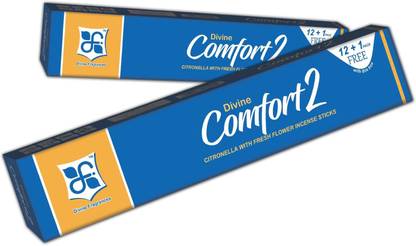 Divine Fragrances Comfort 2 Citronella and Fresh Flower Incense Sticks, citronella