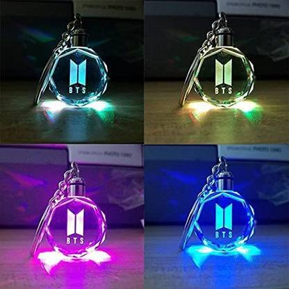 Badli led light crystal bts keychain pc.4 code.5 Key Chain