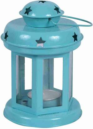 Alisoft Blue Iron Table Lantern