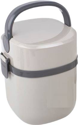 PowePLuse Travel Lunch box with Press Lock mechanism - Extra hidden compartment 3 Containers Lunch Box