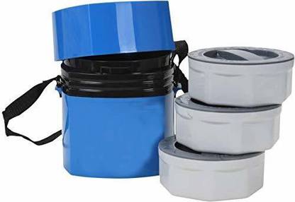 VAGMI Box 3 Containers Lunch Box 3 Containers Plastic Office Lunch Box