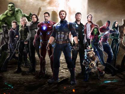 Avengers Team Multicolour Photo Paper Print Poster Photographic Paper Photographic Paper