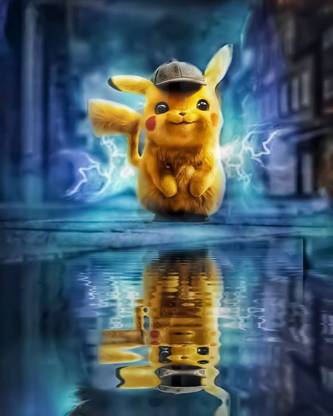 Animated pikachu Multicolour Photo Paper Print Poster Photographic Paper Photographic Paper
