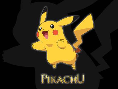 Animated pikachu Multicolour Photo Paper Print Poster Photographic Paper Photographic Paper