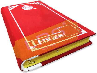 LRS Ledger Super Heavy Quality Canvas Bound - 110 GSM Thick High Bright Ultra Smooth Paper - Register Size (380 Pages) Ledger Super Heavy Quality 1-Part Ledger Super Heavy Quality