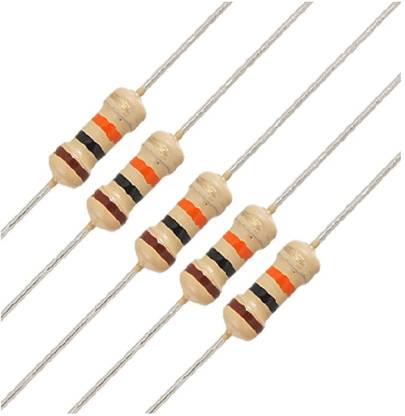 LAB PARTS 50 Pcs 10k (kilo-ohm) ohm Resistor, ±5% Tolerance, 1/4W Fixed Resistor