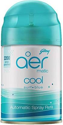 Godrej Aer Cool Surf Blue Car Freshener Automatic Spray, Refill Cool Surf Blue Refill