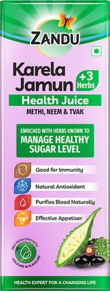 ZANDU Karela Jamun + 3 Herbs Health Juice