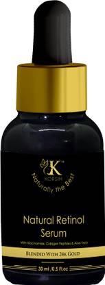 korsim Natural Retinol Serum |24k Gold| Dark Circles-Marks, Soften-Tightens-Repair Skin