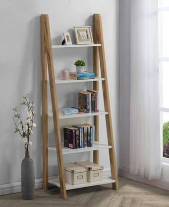 DeckUp Reno Wotan Oak & Whote Engineered Wood Open Book Shelf