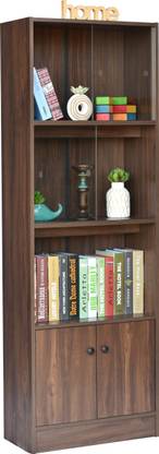 DeckUp Cove Walnut Engineered Wood Semi-Open Book Shelf