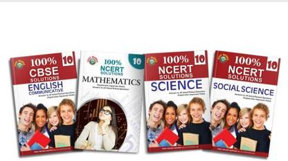 100% NCERT Solutions English, Mathematics, Science & Social Science Class 10 (Set Of 4 Books) (2022-23)