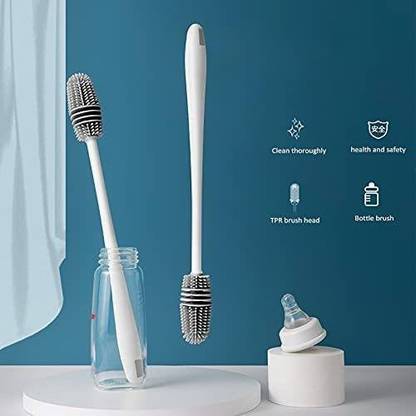 Rudra Enterprise Silicon Brush for Water Bottles Flask Long Handle Bottle Cleaning Brush