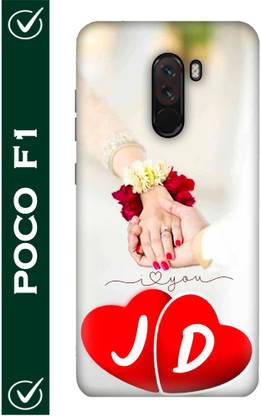 FULLYIDEA Back Cover for POCO F1, POCO M1805E10A, Letter J, Alphabet J, Name J, Letter J With D, J Lov